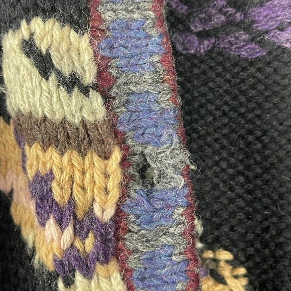BROOKS BROTHERS 1818 VINTAGE CHUNKY 100% WOOL HANDKNIT CARDIGAN SWEATER - Picture 13 of 16